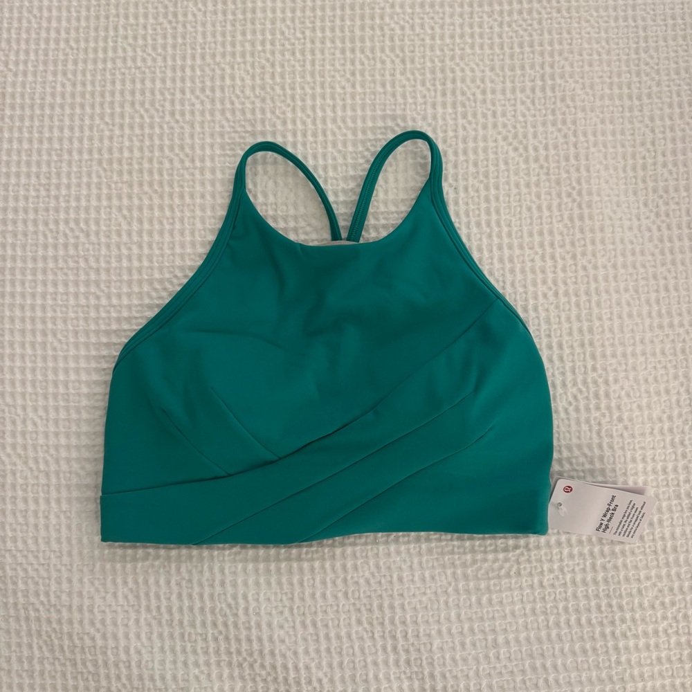 NWT Flow Y Wrap High-Neck Bra